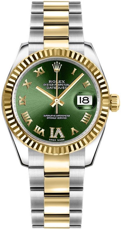 repliche Orologio da donna Rolex Datejust 31 quadrante verde 178273