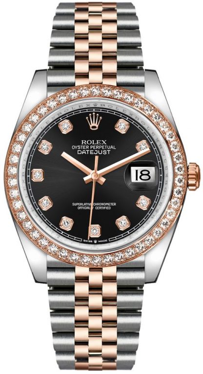 repliche Orologio da donna Rolex Datejust 36 Diamond Everose Gold 126281RBR