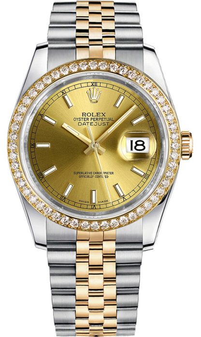 repliche Orologio da donna Rolex Datejust 36 quadrante champagne 116243