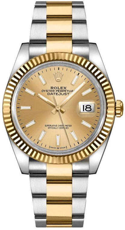 repliche Orologio da donna Rolex Datejust Champagne Index 126233