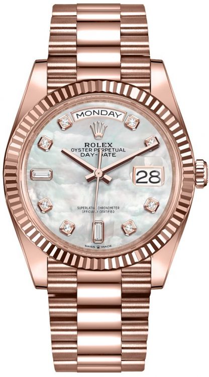 repliche Orologio da donna Rolex Day-Date 36 quadrante madreperla orologio da donna 128235