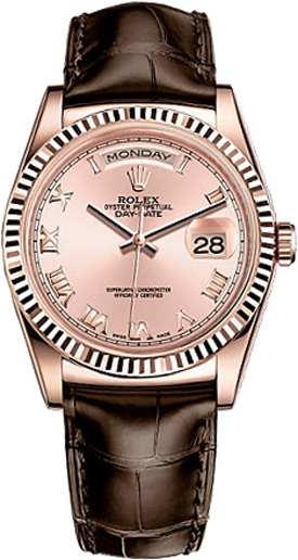 repliche Orologio da donna Rolex Day-Date 36 quadrante rosa 118135