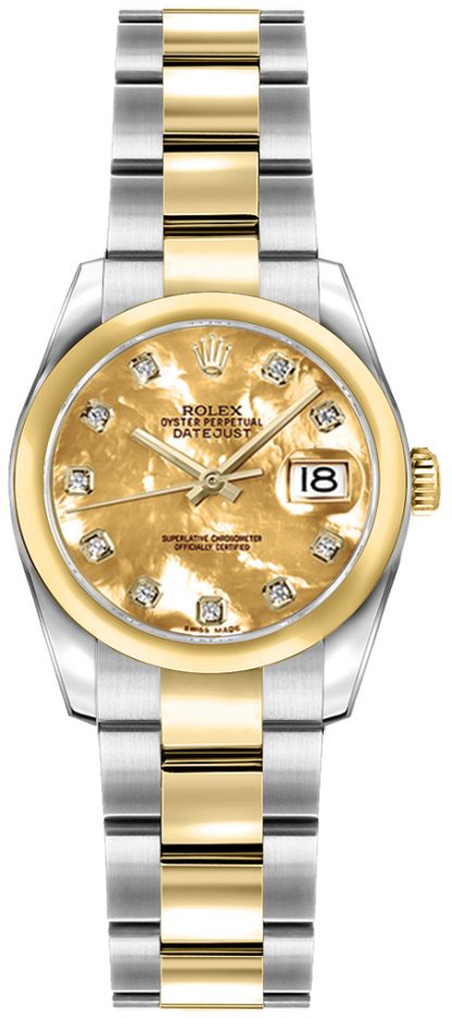 repliche Orologio da donna Rolex Lady-Datejust 26 in acciaio e oro 179163