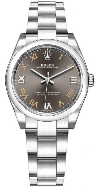 repliche Orologio da donna Rolex Oyster Perpetual 31 quadrante grigio scuro 177200