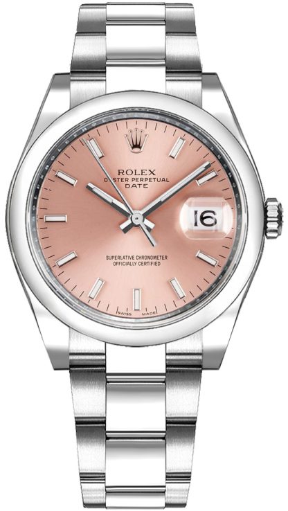 repliche Orologio da donna Rolex Oyster Perpetual Date 34 quadrante rosa 115200