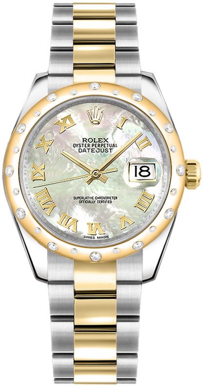 repliche Orologio da polso Rolex Datejust 31 madreperla oyster a numeri romani 178343