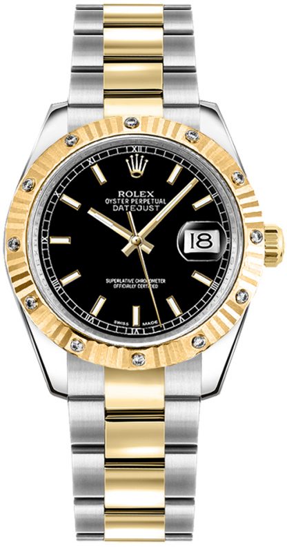 repliche Orologio da polso Rolex Datejust 31 quadrante nero Oyster 178313