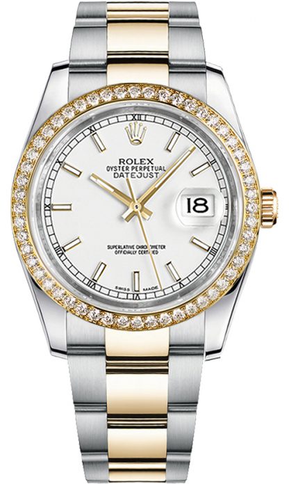 repliche Orologio da polso Rolex Datejust 36 quadrante bianco Oyster 116243