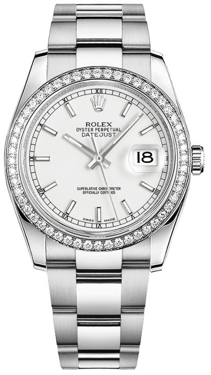 repliche Orologio da polso Rolex Datejust 36 quadrante bianco Oyster 116244