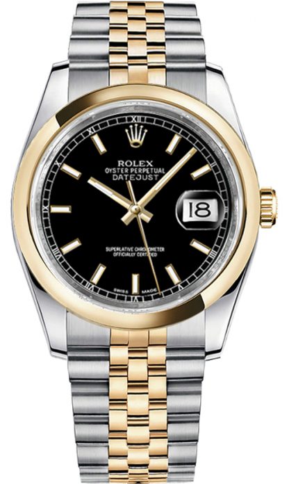 repliche Orologio da polso Rolex Datejust 36 quadrante nero Jubilee 116203