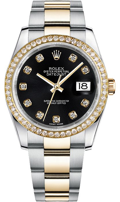 repliche Orologio da polso Rolex Datejust 36 quadrante nero Oyster 116243