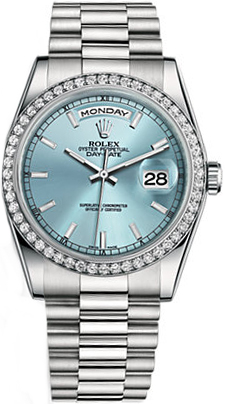 repliche Orologio da polso Rolex Day-Date 36 Ice Blue Diamond President 118346