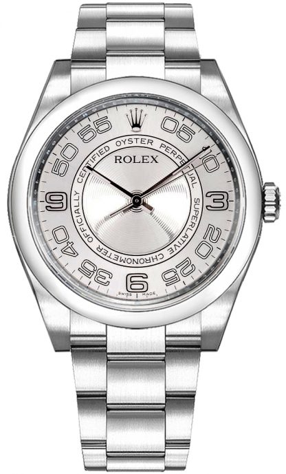 repliche Orologio da polso Rolex Oyster Perpetual 36 con cupola e quadrante argento 116000