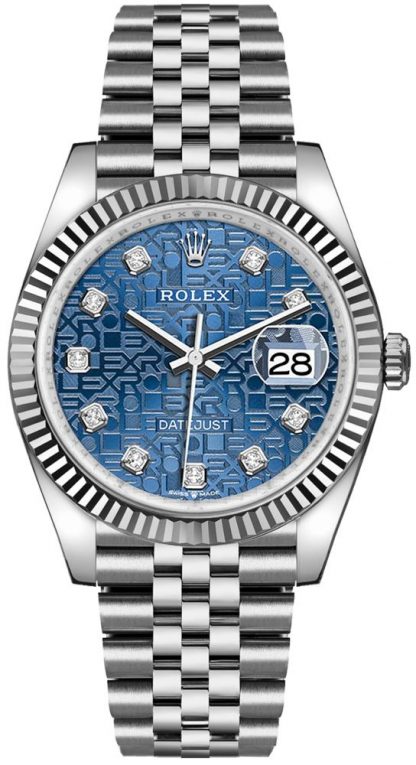 repliche Orologio da uomo Rolex Datejust 36 Blue Jubilee Bracelet 126234