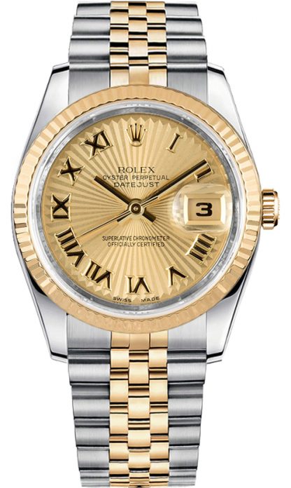 repliche Orologio da uomo Rolex Datejust 36 Gold & Oystersteel 116233