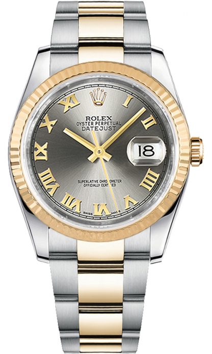 repliche Orologio da uomo Rolex Datejust 36 Oyster Bracciale acciaio e oro 116233