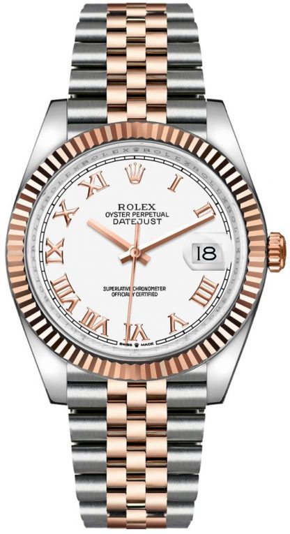 repliche Orologio da uomo Rolex Datejust 36 in oro 18k Everose e acciaio Oystersteel 126231