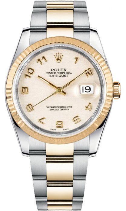 repliche Orologio da uomo Rolex Datejust 36 quadrante avorio 116233