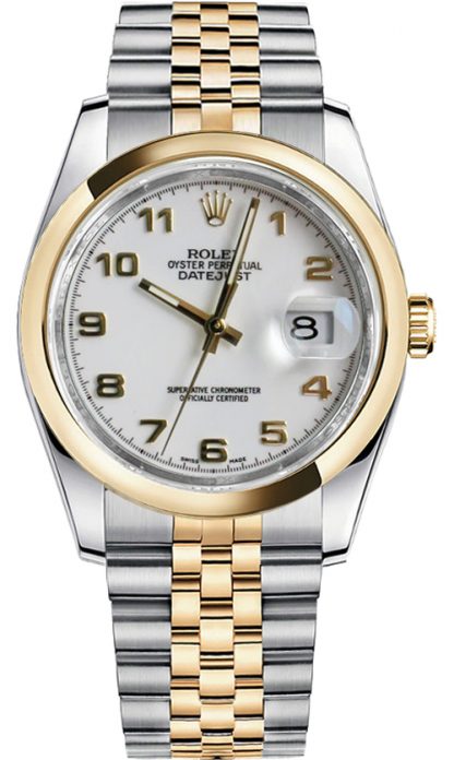 repliche Orologio da uomo Rolex Datejust 36 quadrante bianco 116203