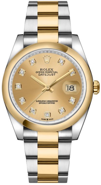 repliche Orologio da uomo Rolex Datejust 36 quadrante champagne bicolore 126203