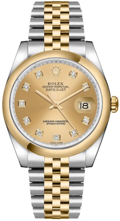 repliche Orologio da uomo Rolex Datejust 36 quadrante champagne diamante 116203