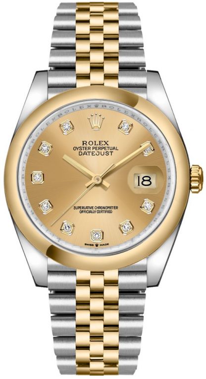 repliche Orologio da uomo Rolex Datejust 36 quadrante champagne diamante 126203