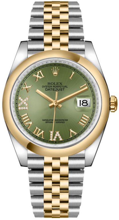 repliche Orologio da uomo Rolex Datejust 36 quadrante verde oliva 126203