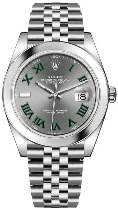 repliche Orologio da uomo Rolex Datejust 41 Wimbledon Jubilee Bracelet 126300