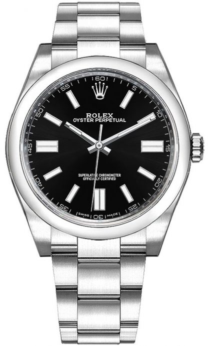 repliche Orologio da uomo Rolex Oyster Perpetual 36 quadrante nero 116000