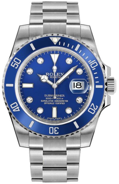 repliche Orologio da uomo Rolex Submariner Date Blue Diamond 116619