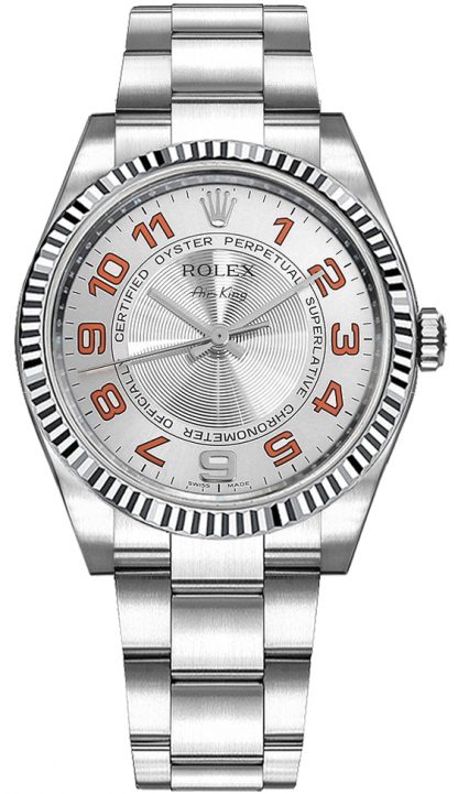 repliche Orologio di lusso Rolex Oyster Perpetual Air-King quadrante argento 114234